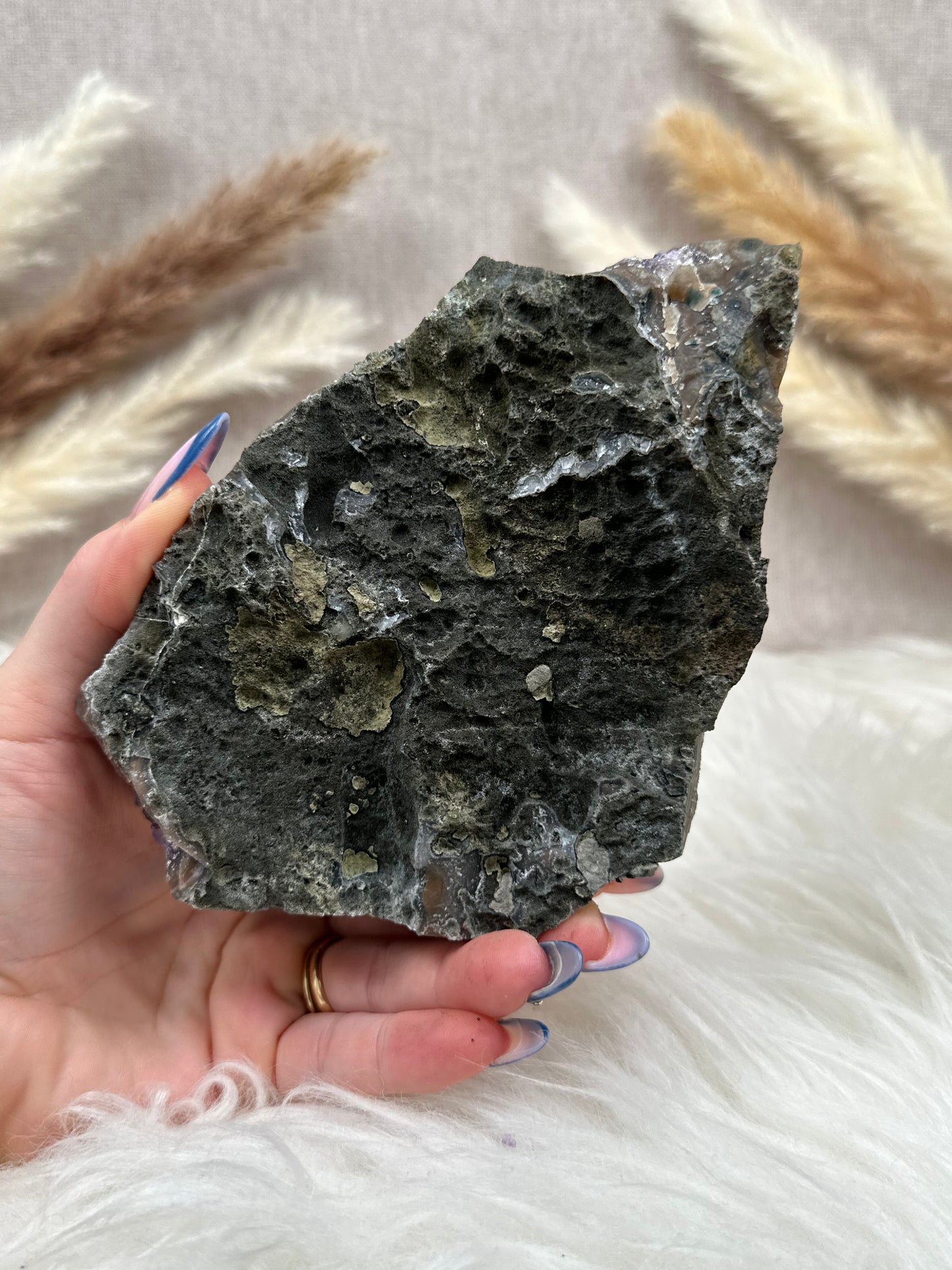 Amethyst mit Calcit Cluster (5)