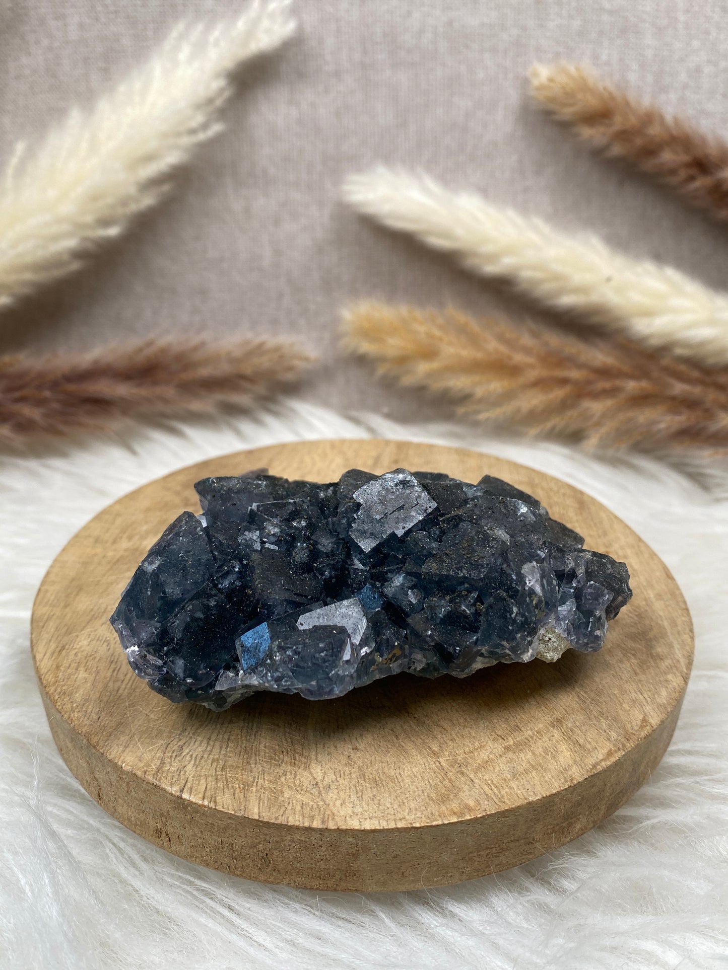 Fluorit mit Pyrit Cluster (3)