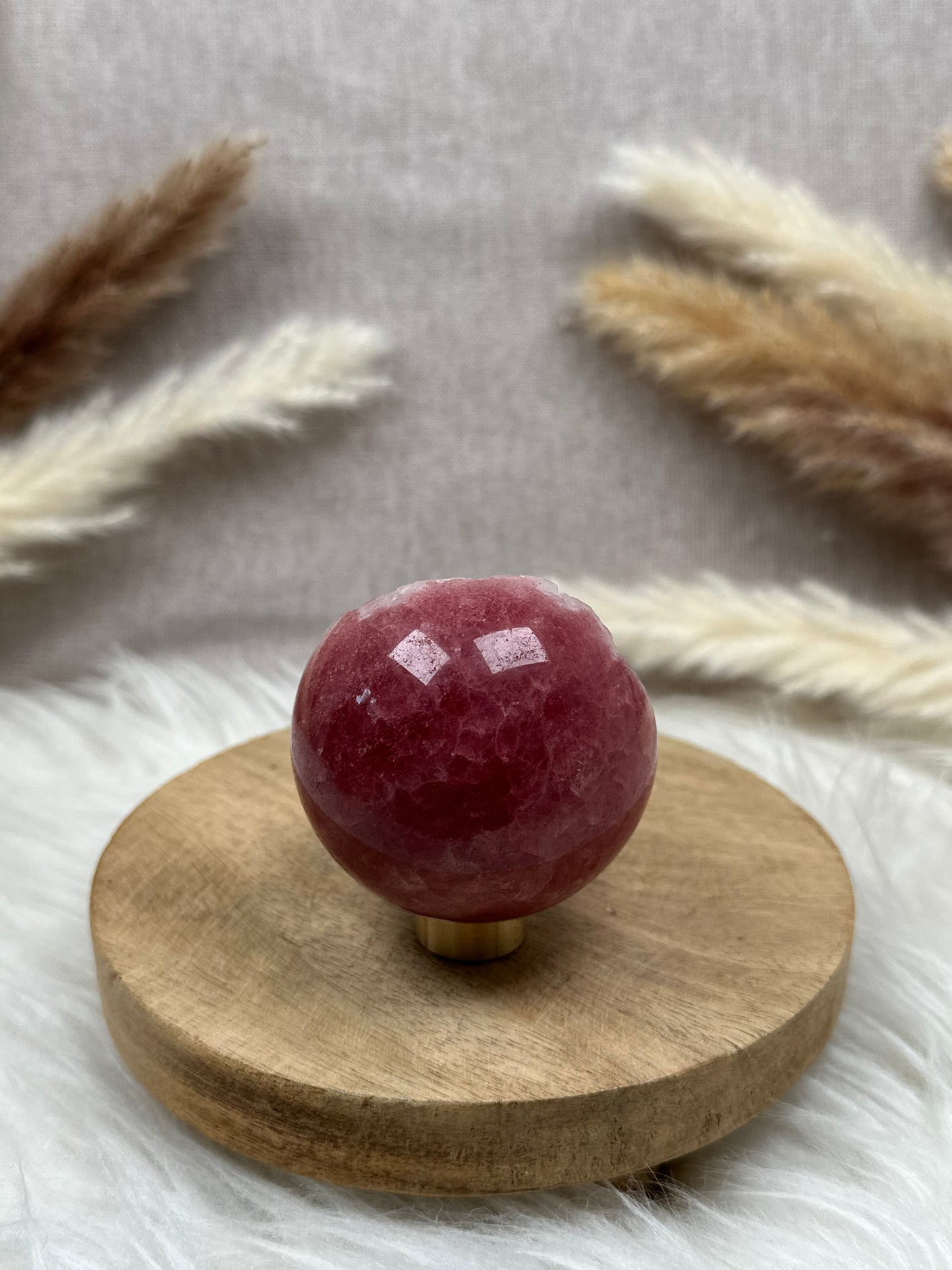 Pink Amethyst Kugel 1 (man made)