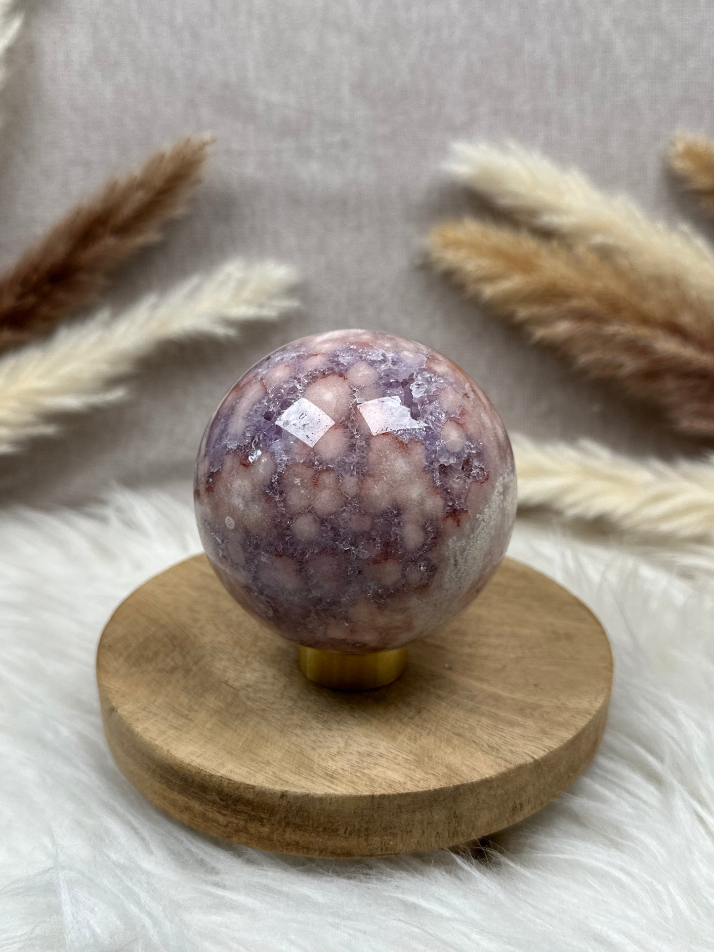 Große Pink Amethyst Kugel