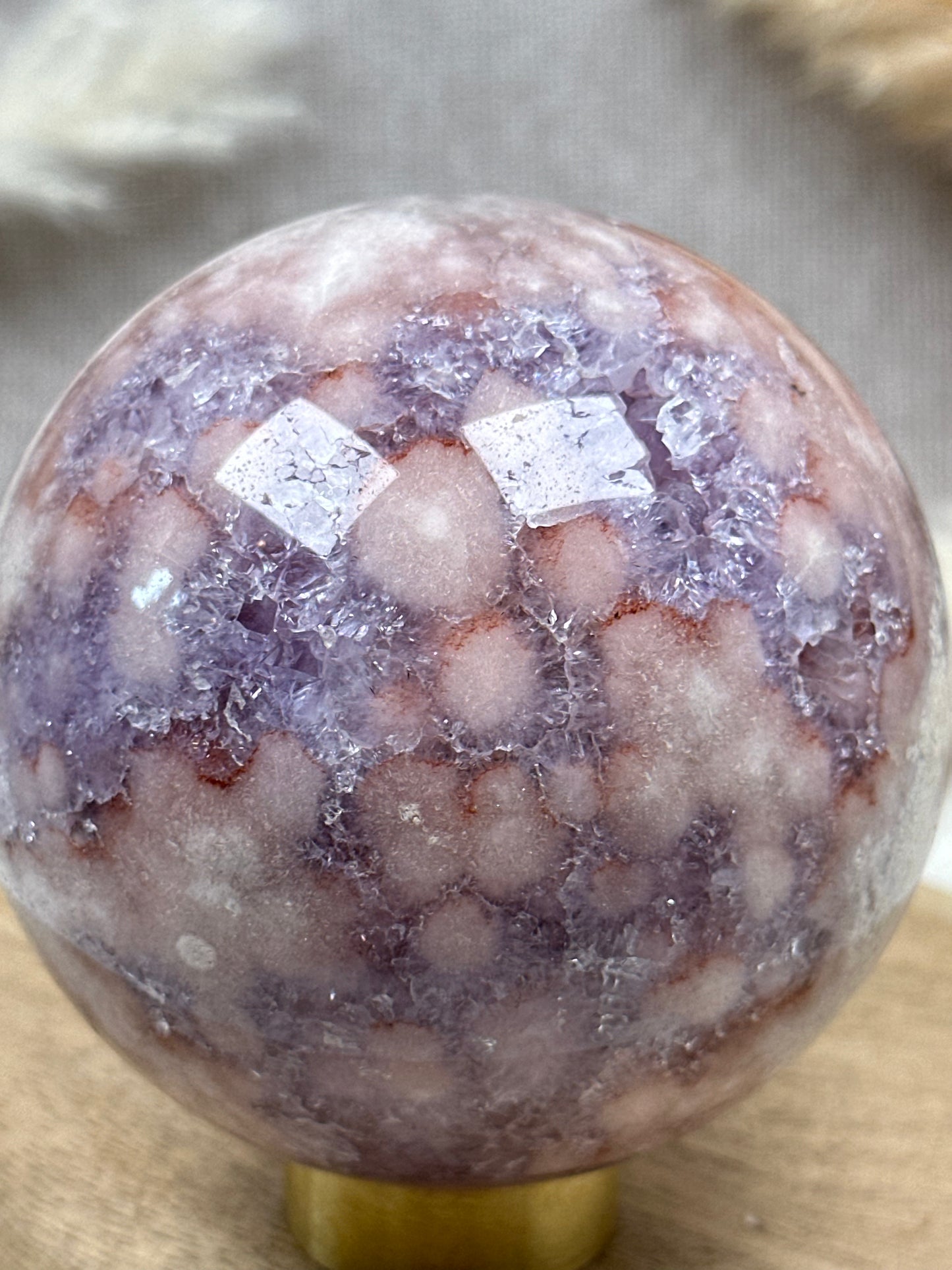 Große Pink Amethyst Kugel