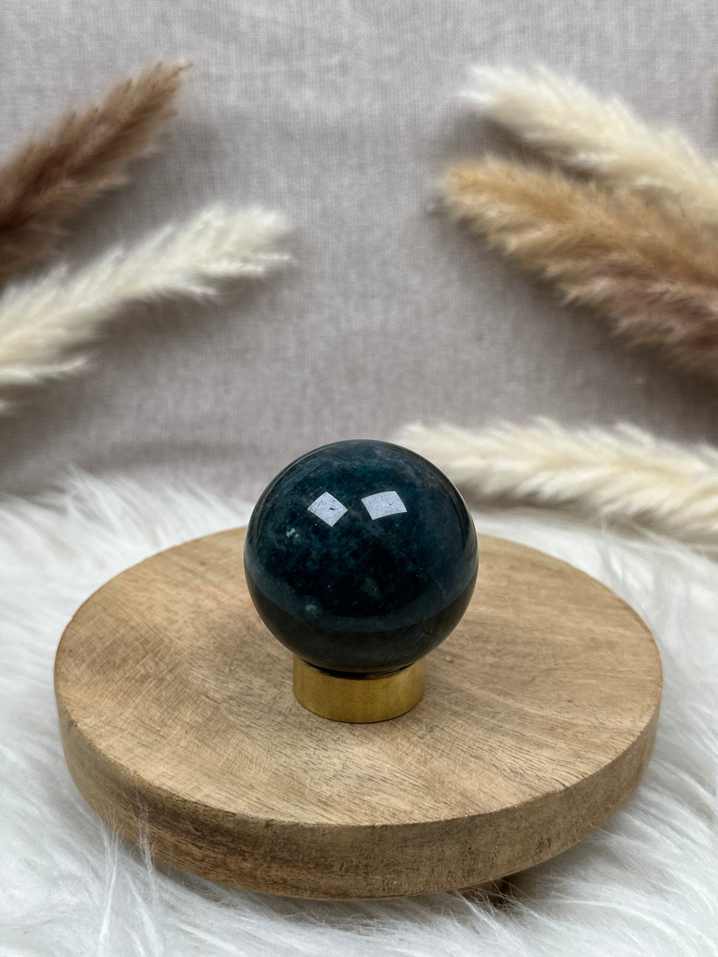 Blaue Apatit Kugel (5)