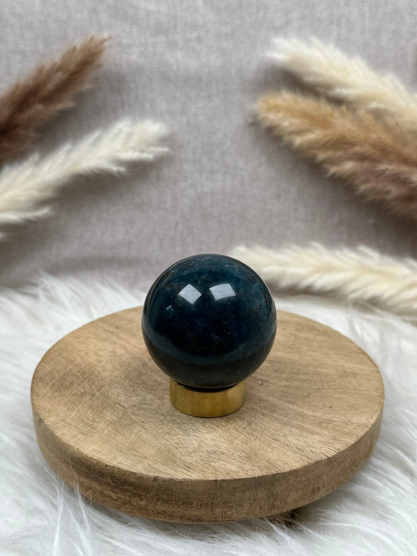 Blaue Apatit Kugel (5)
