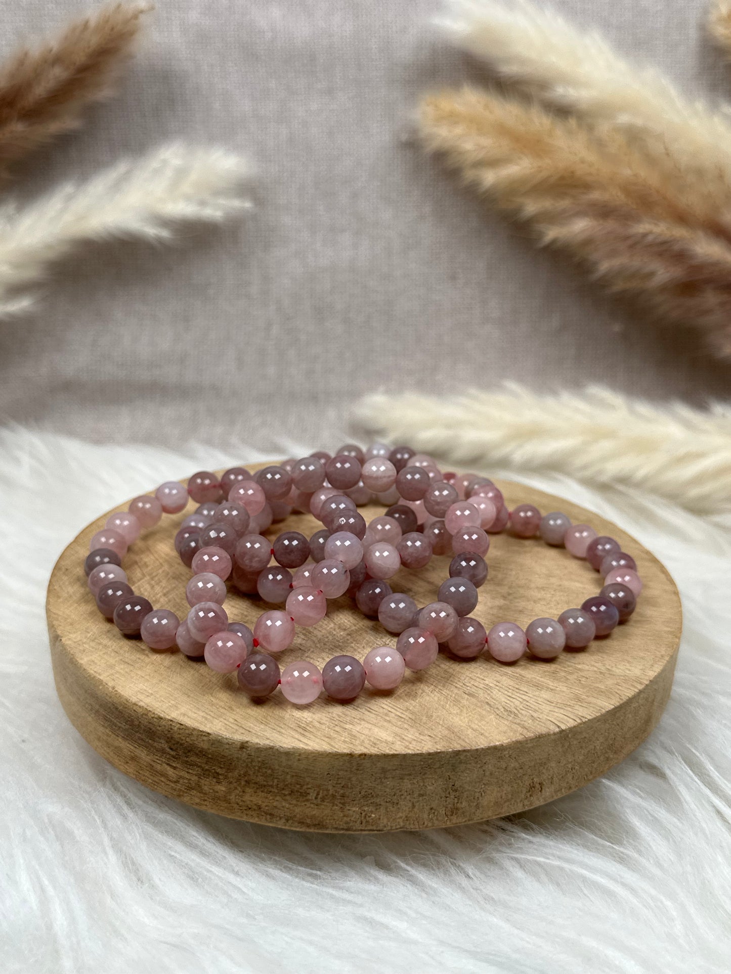 Lavendel Rosenquarz Armbänder
