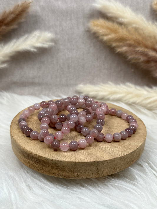 Lavendel Rosenquarz Armbänder