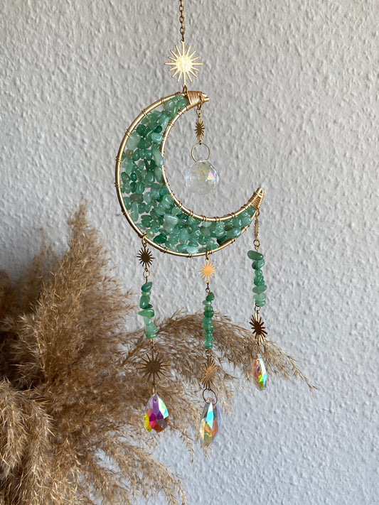 Sonnenfänger (6) mit Mond - Aventurin