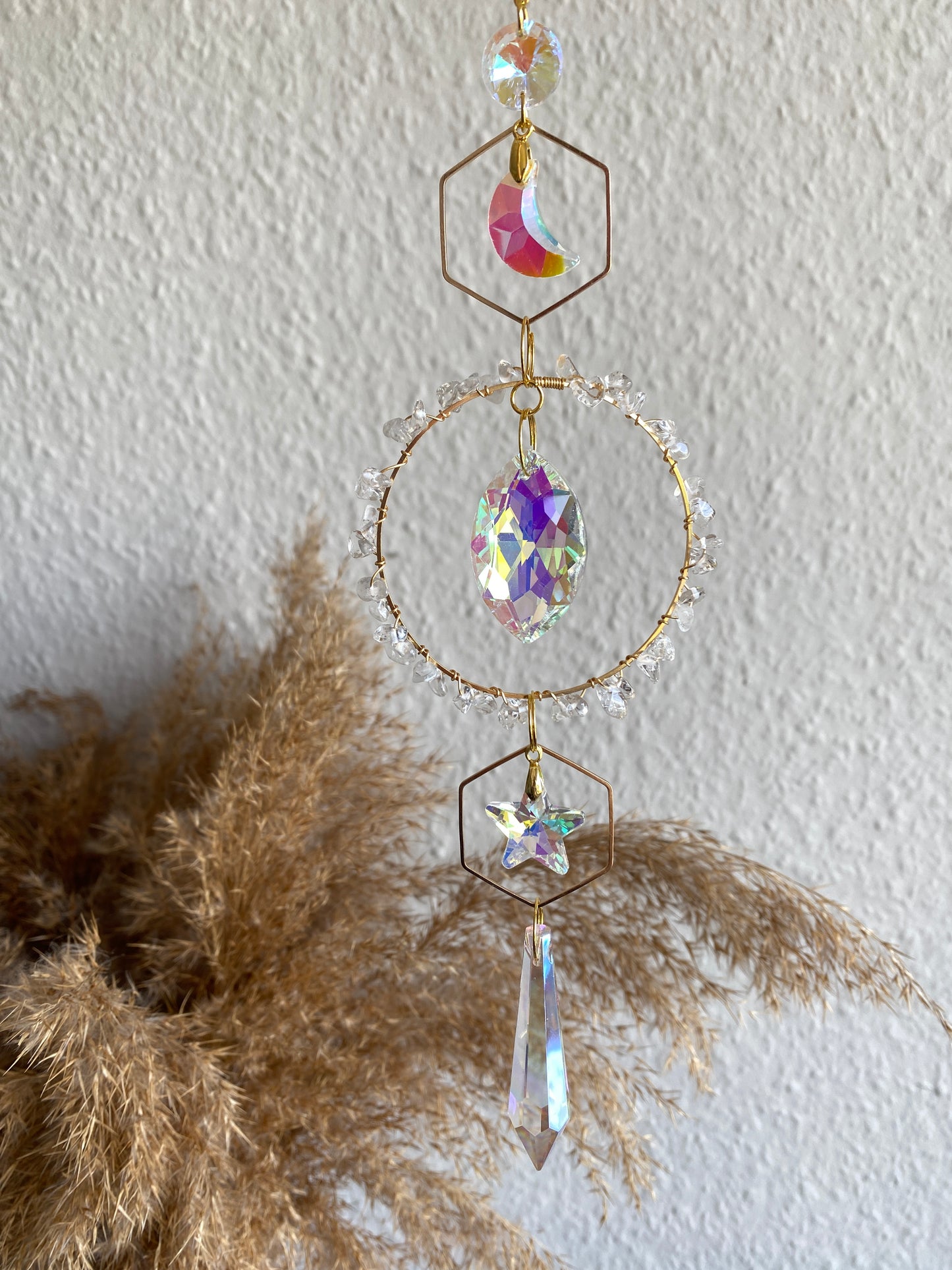 Sonnenfänger (8) mit Mond und Stern