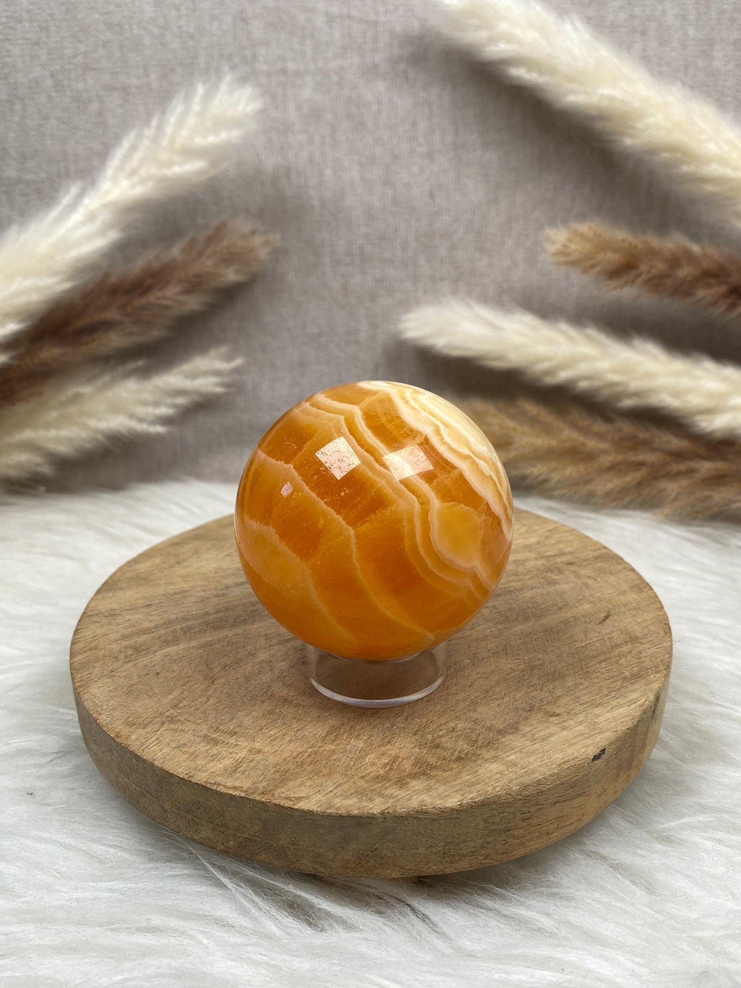 Orangencalcit Kugel (2)