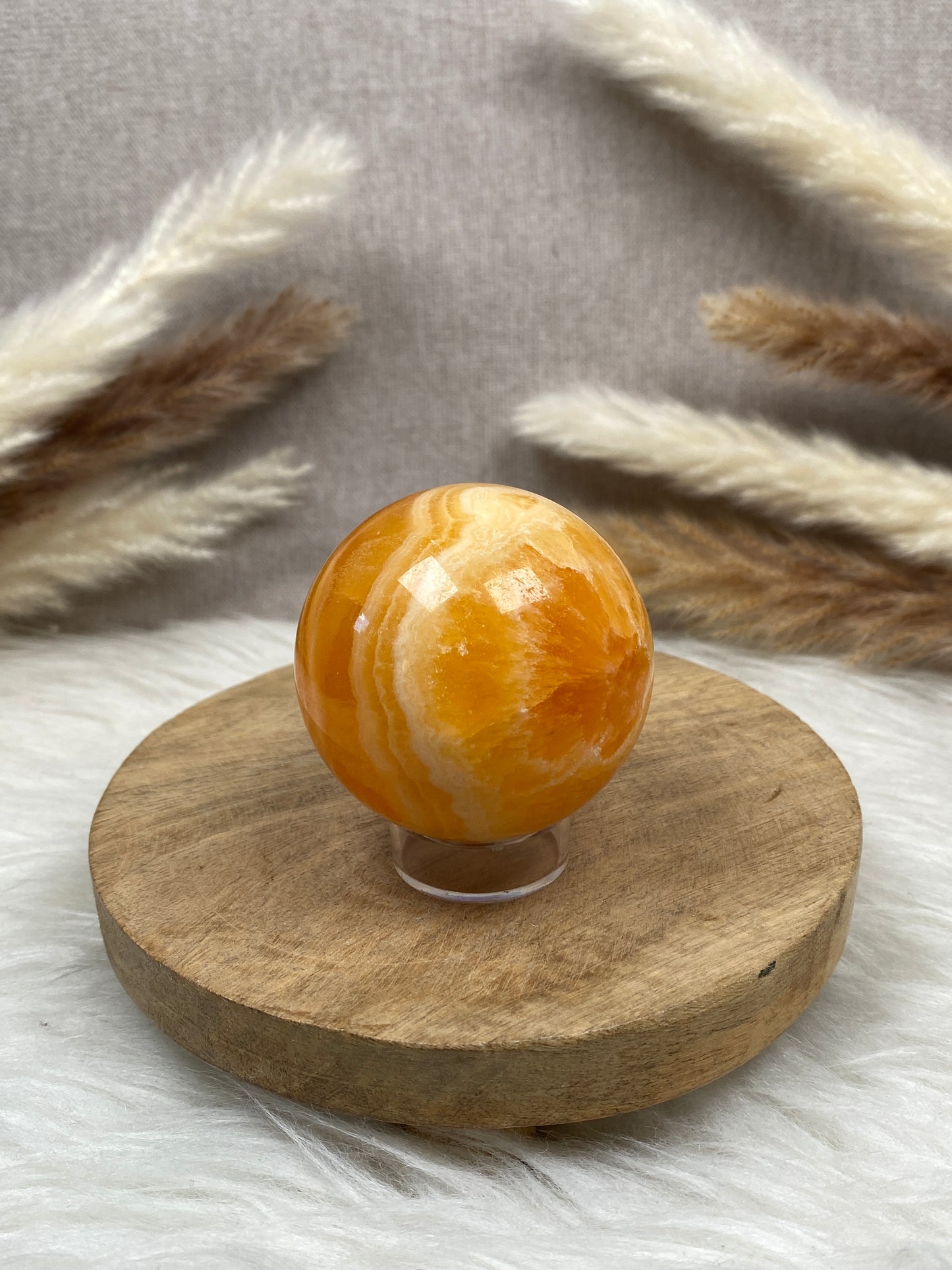 Orangencalcit Kugel (6)