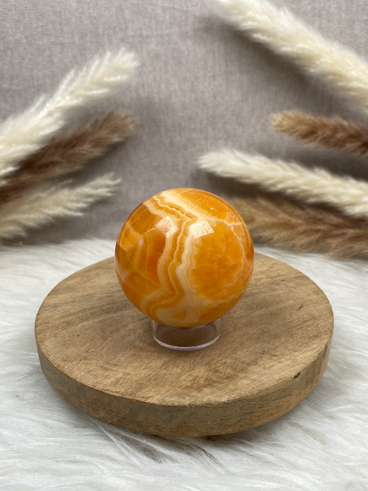 Orangencalcit Kugel (6)