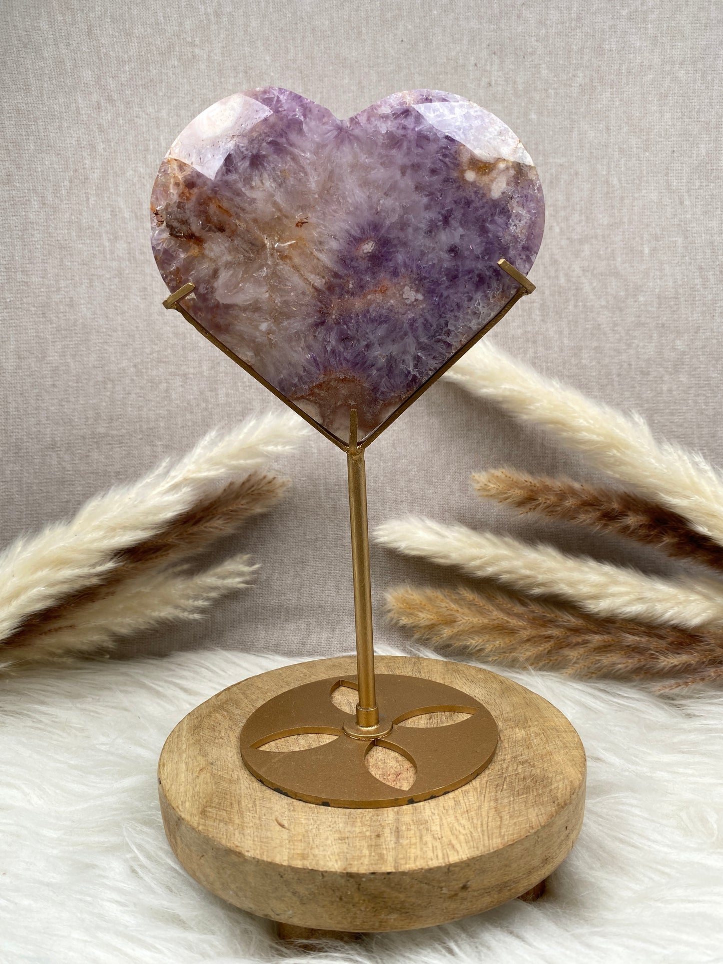 Amethyst mit Blumenachat Herz (3)