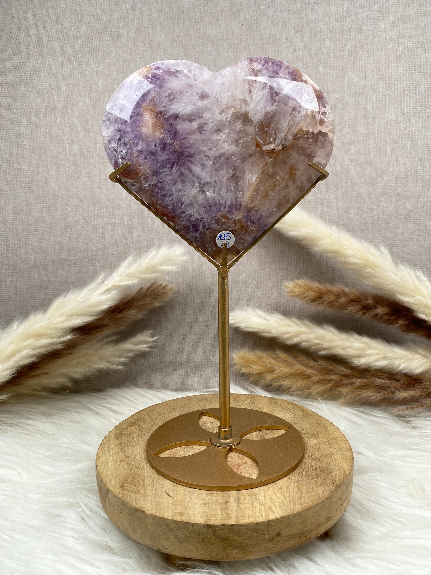 Amethyst mit Blumenachat Herz (3)