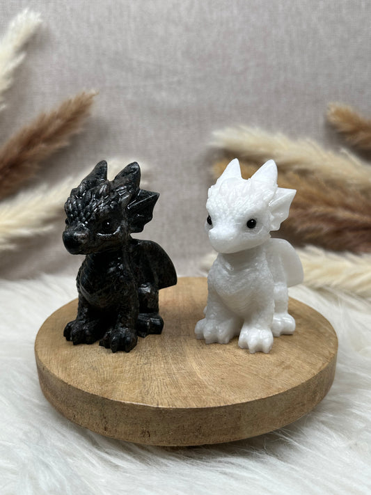 Drachen Carvings (schwarz & weiß)