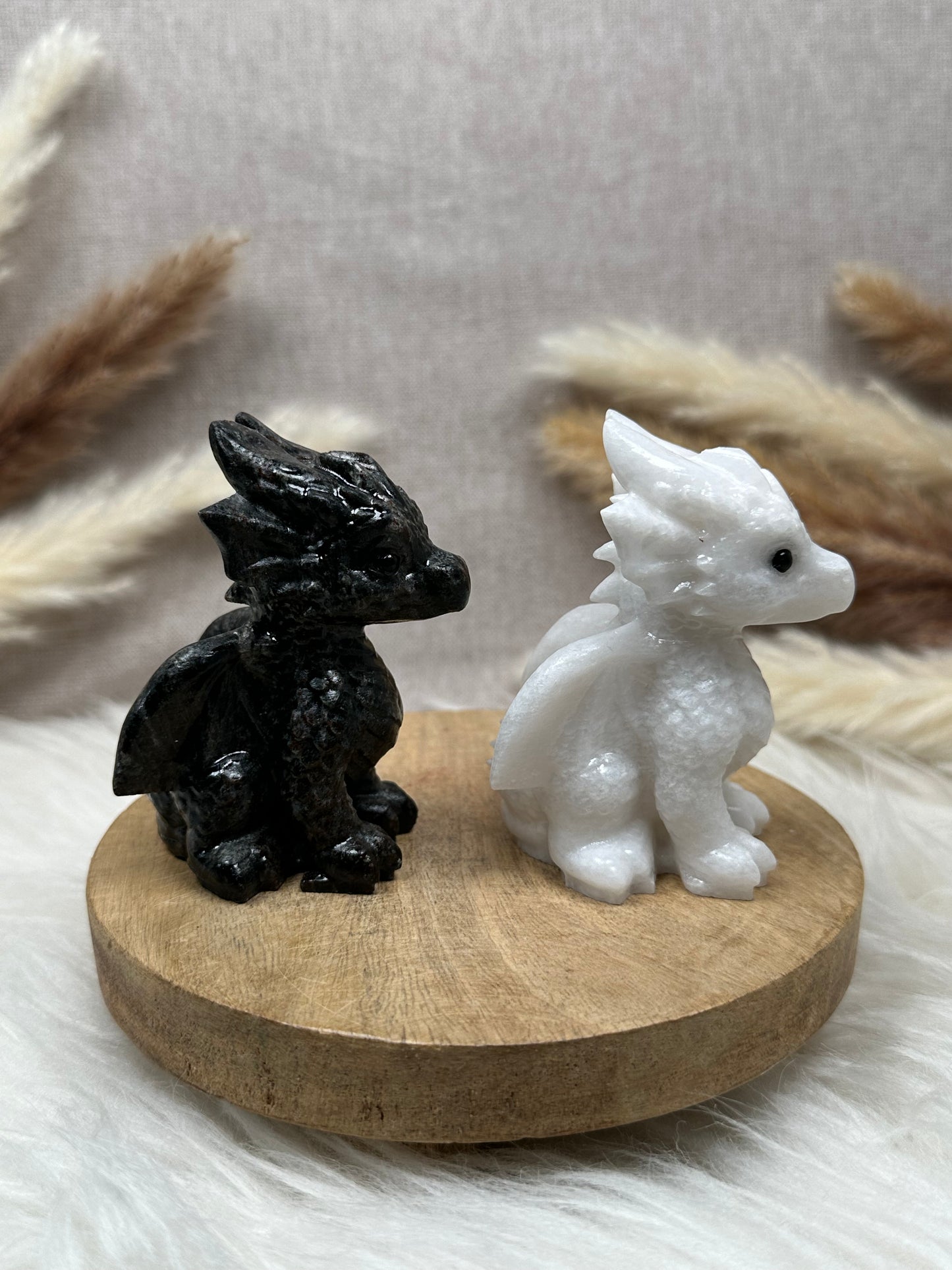 Drachen Carvings (schwarz & weiß)