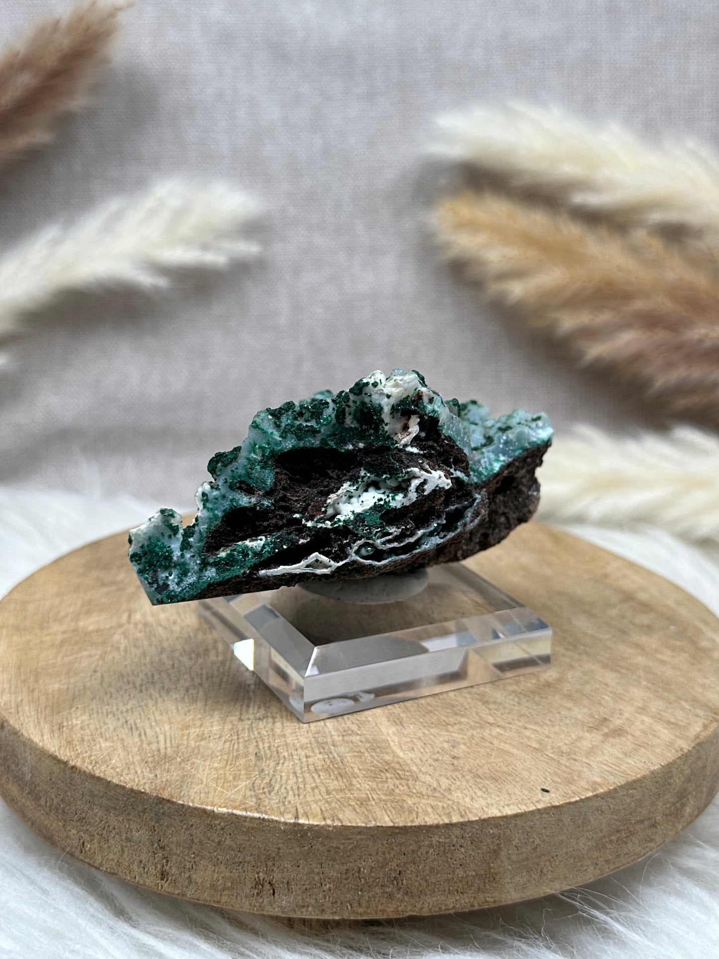 Quarz mit Malachit Specimen