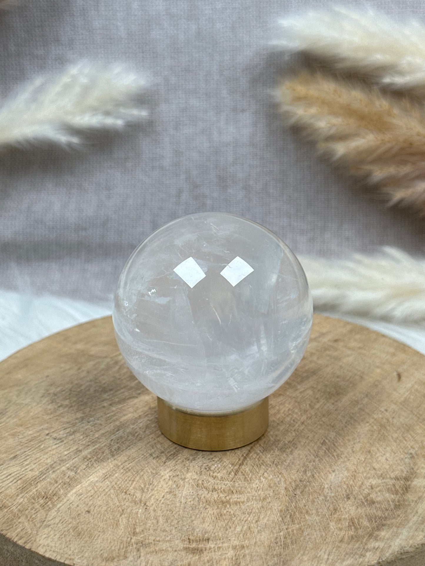 Transparente Rosenquarz Kugel (7)