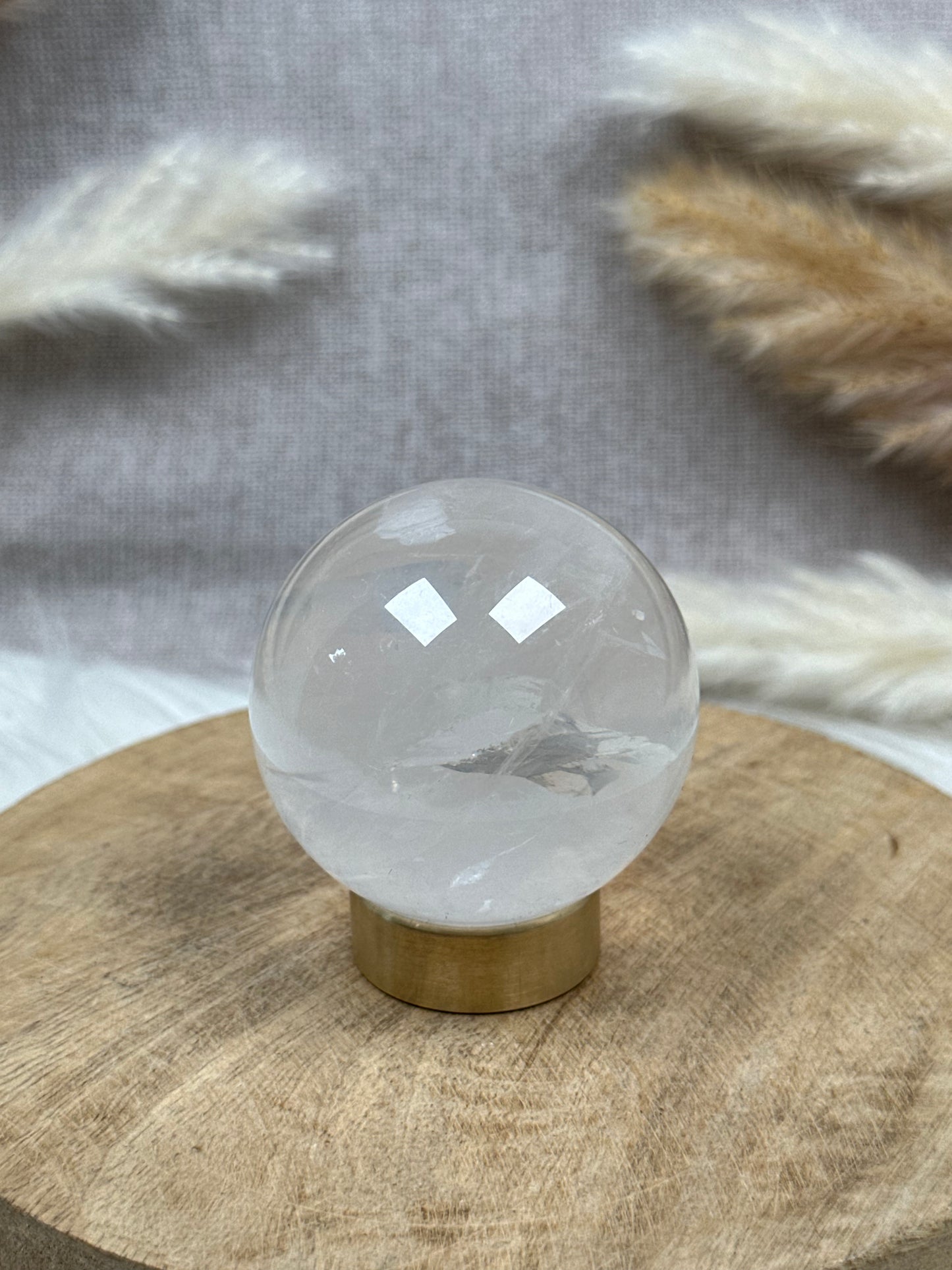 Transparente Rosenquarz Kugel (7)