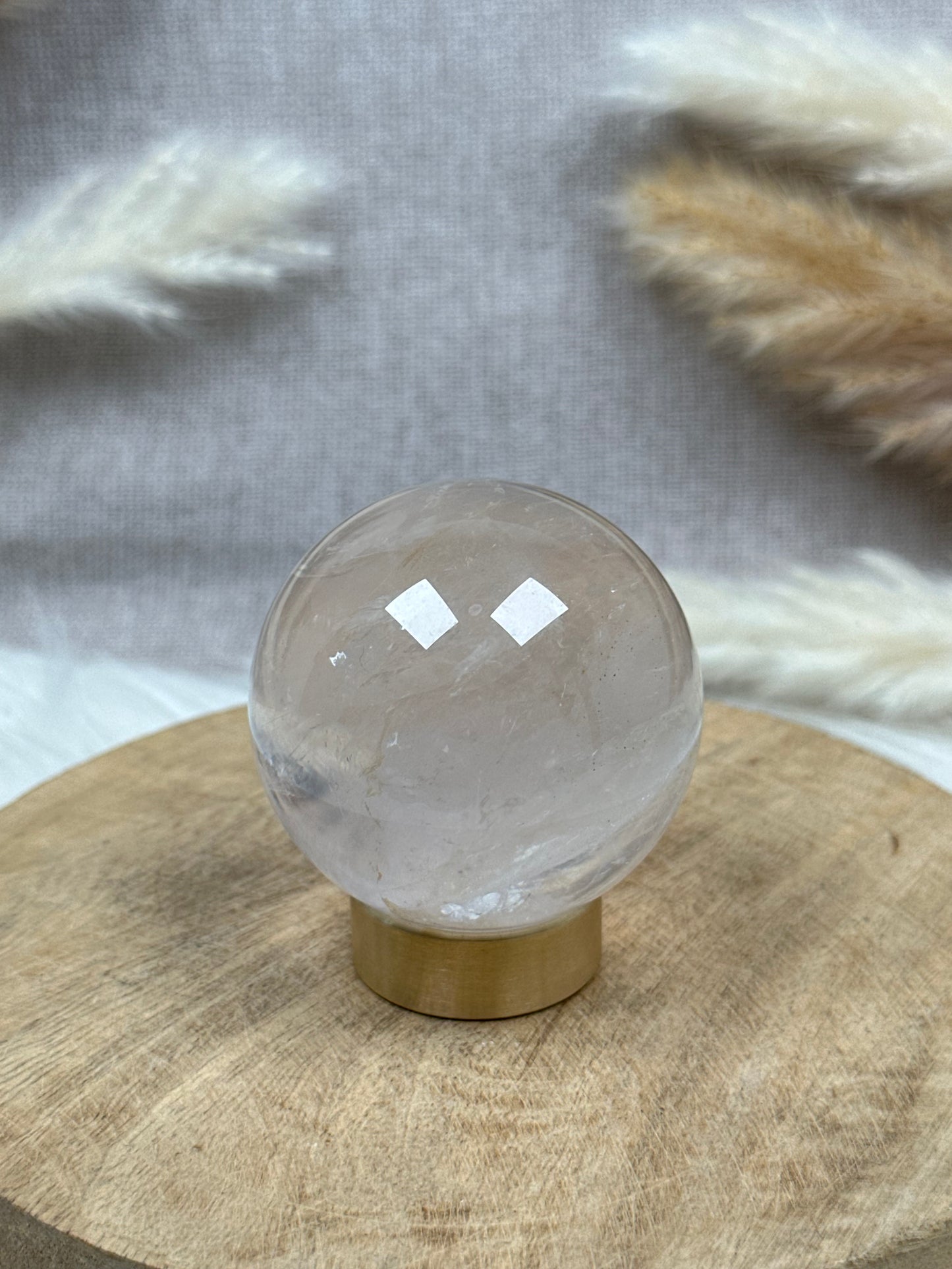 Transparente Rosenquarz Kugel (8)