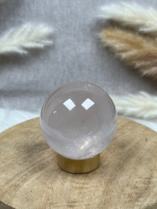 Transparente Rosenquarz Kugel (9)