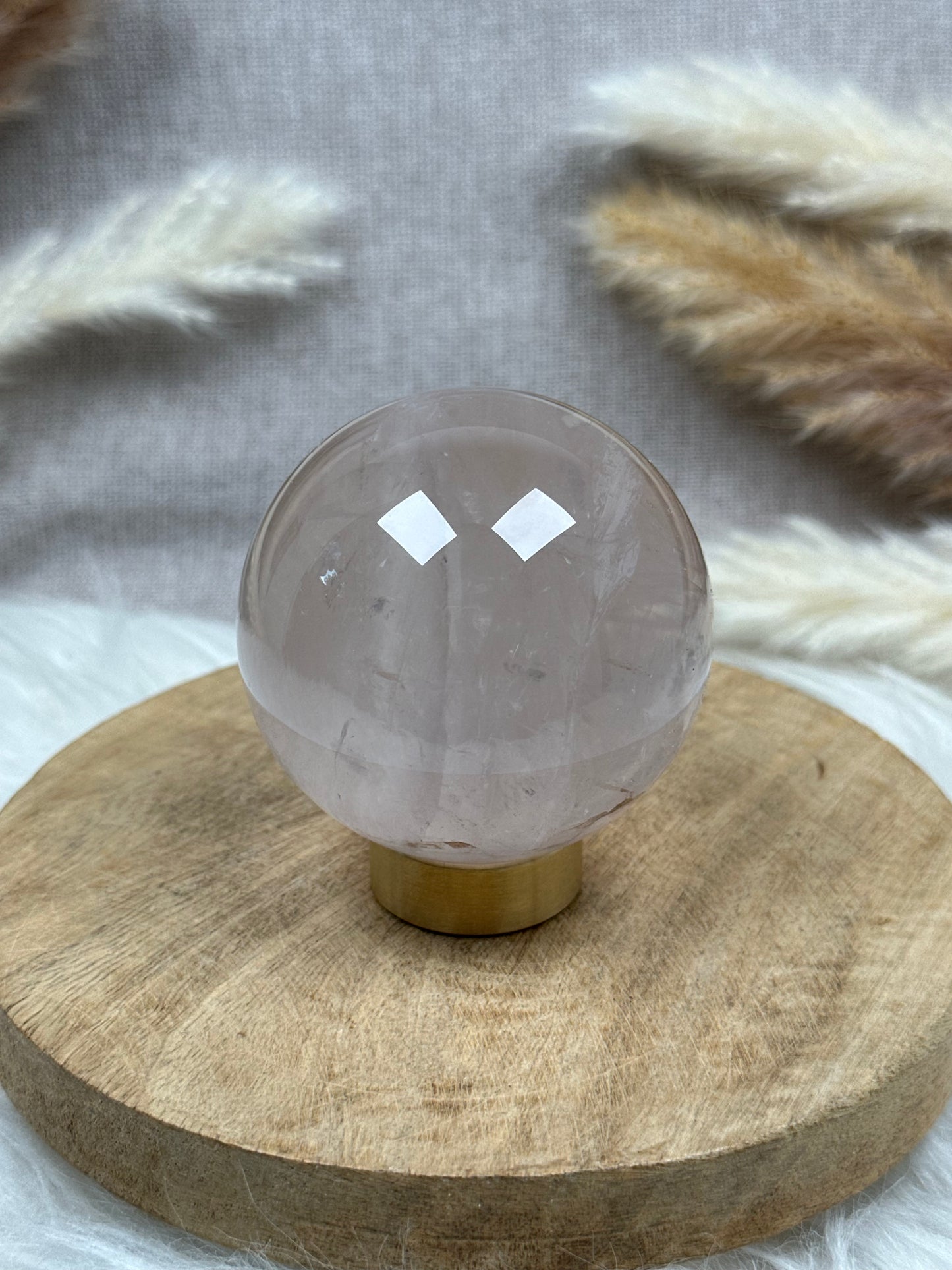 Transparente Rosenquarz Kugel (16)