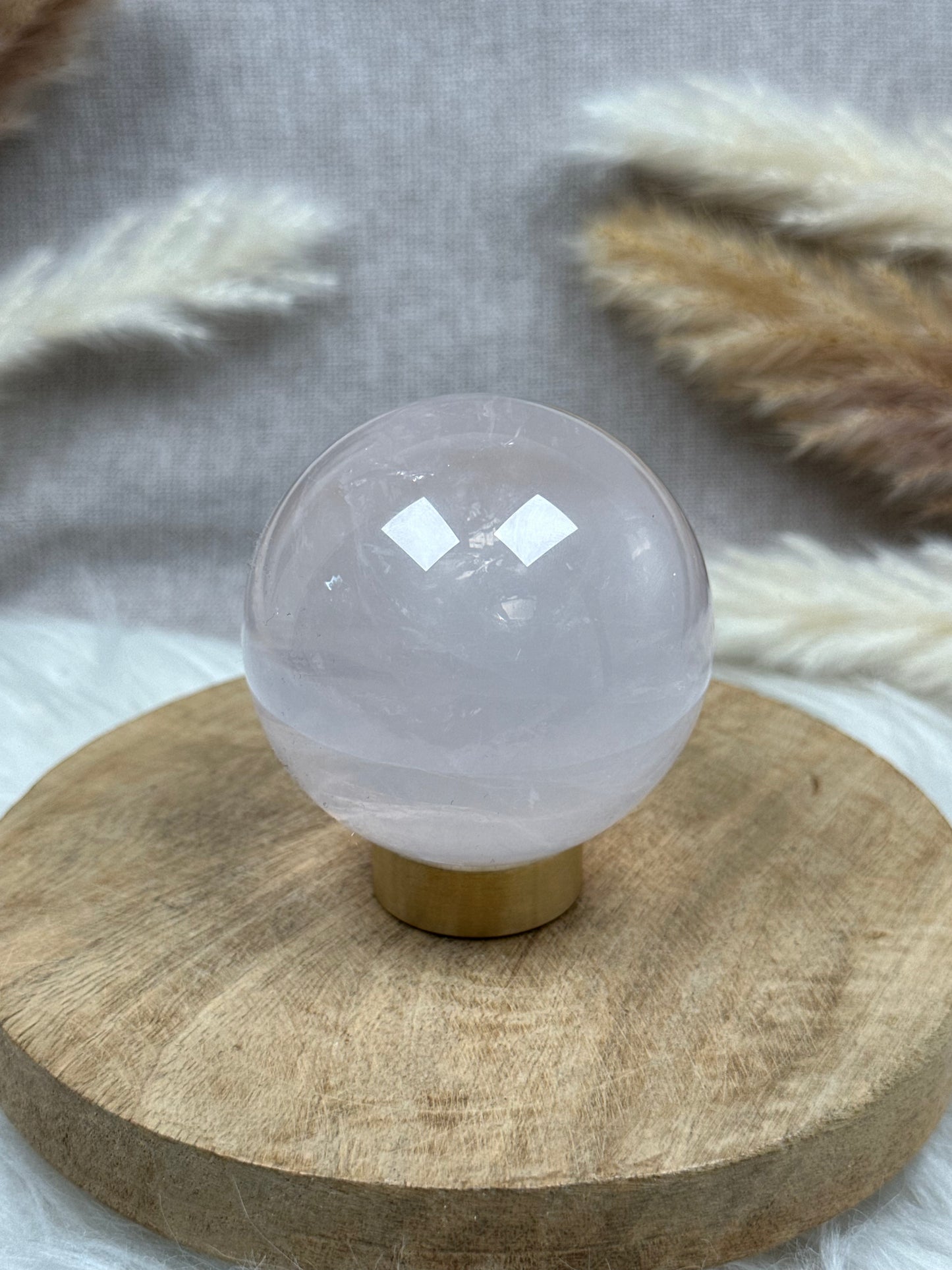 Transparente Rosenquarz Kugel (17)