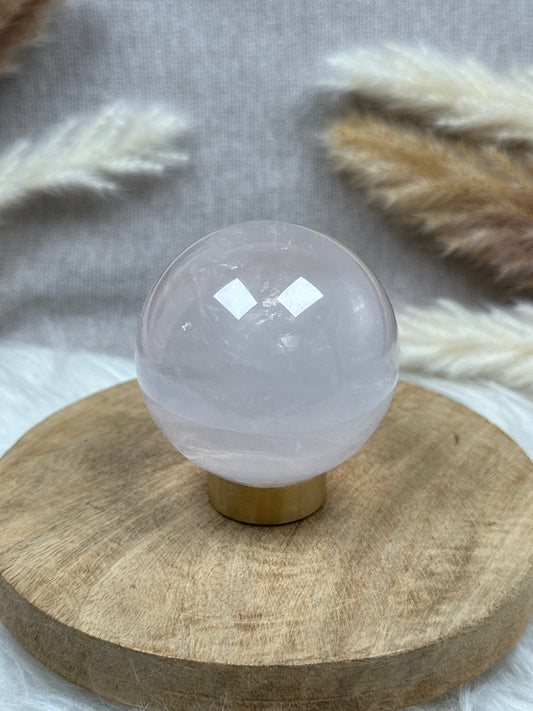 Transparente Rosenquarz Kugel (17)