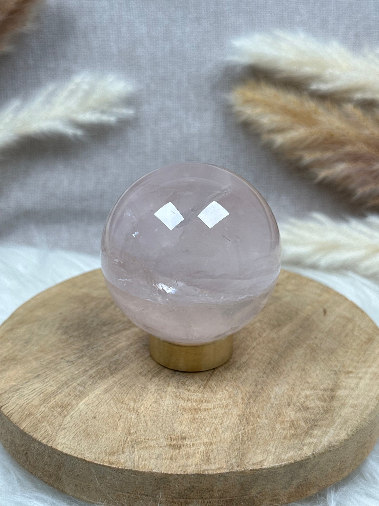 Transparente Rosenquarz Kugel (18)