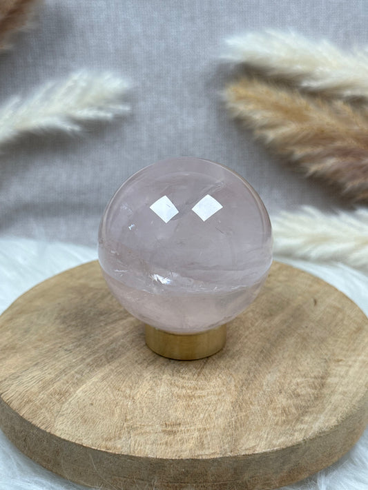 Transparente Rosenquarz Kugel (18)
