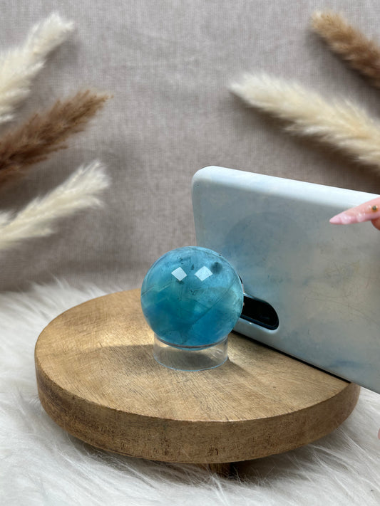 Blaue Fluorit Kugel (2)