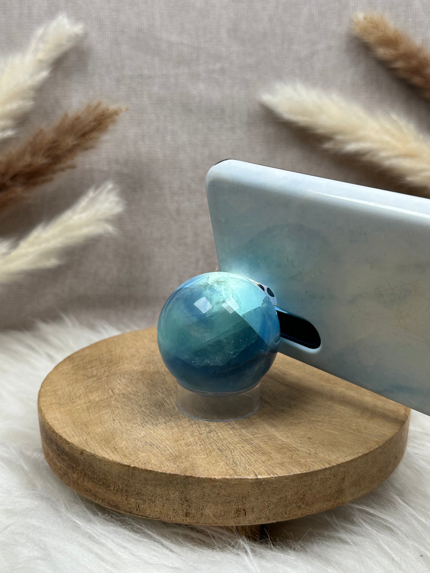 Blaue Fluorit Kugel (3)