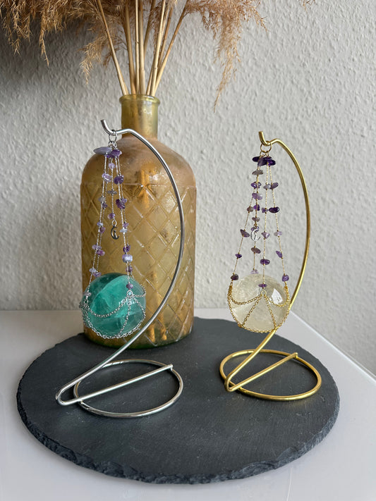 Kugelständer (hängend) Bogen mit Amethyst
