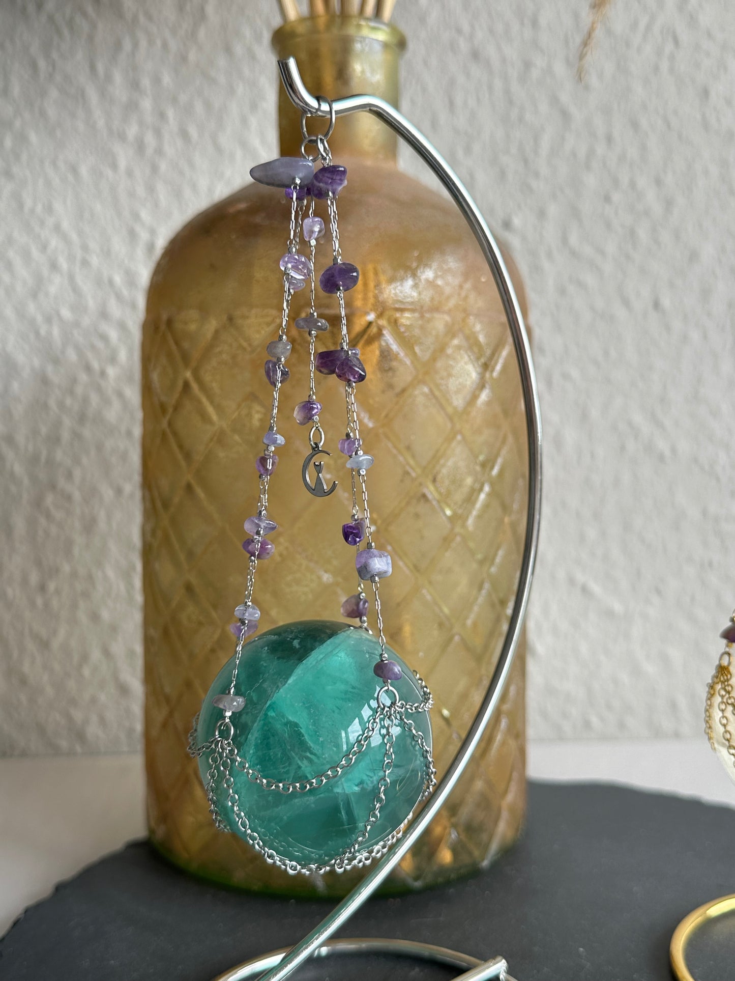 Kugelständer (hängend) Bogen mit Amethyst