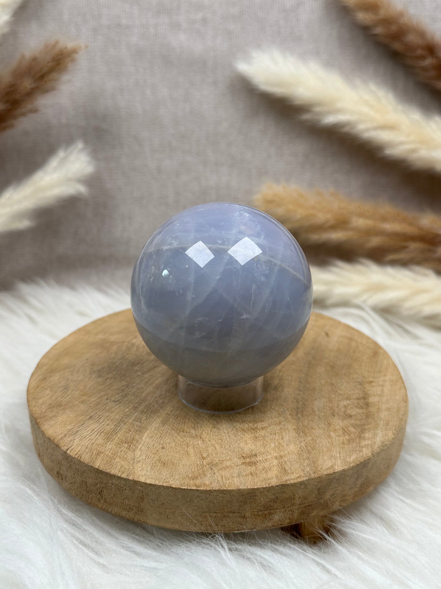 Blaue Rosenquarz Kugel (2)