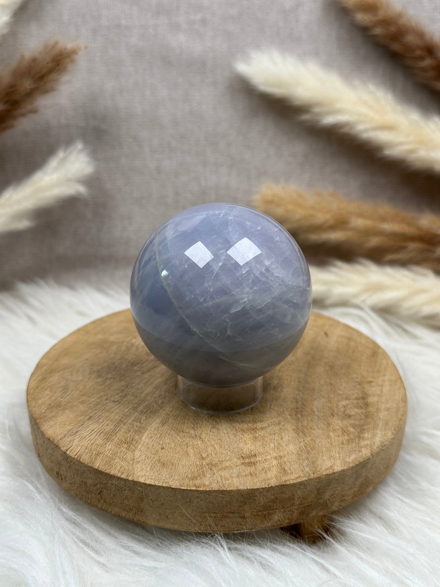 Blaue Rosenquarz Kugel (2)
