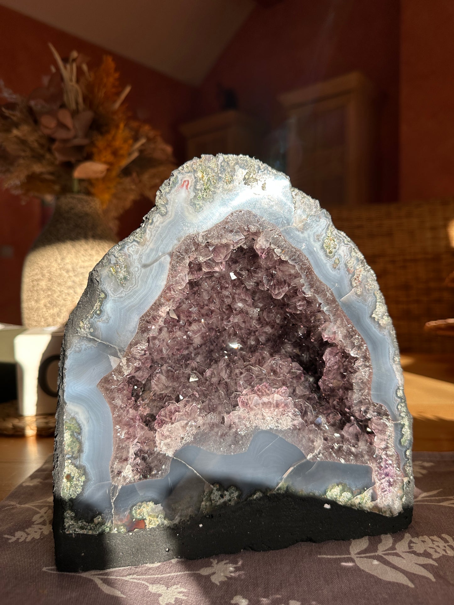 XL Amethyst Druse mit Moosachat