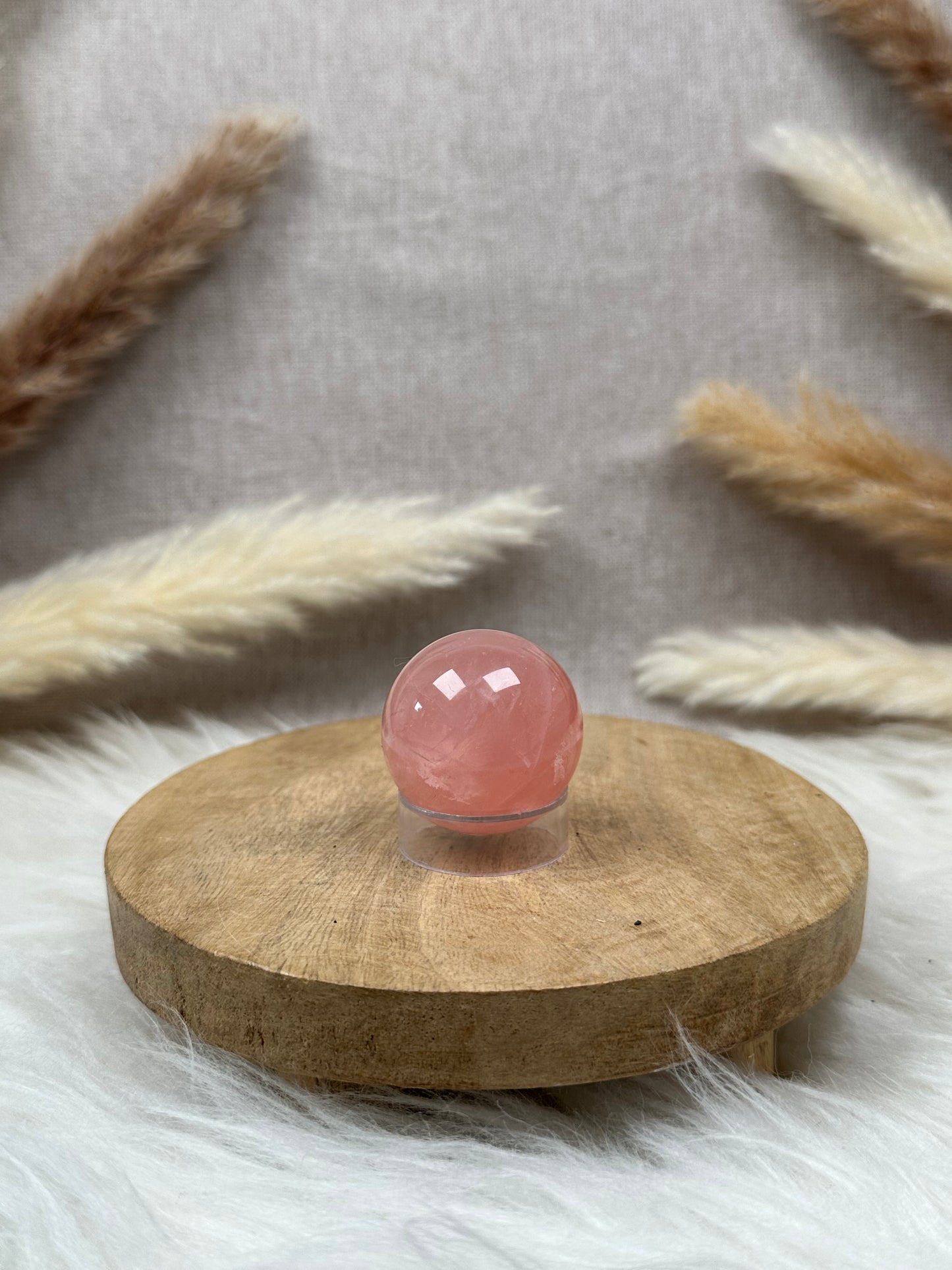 Pinke Rosenquarz Kugel HQ (1)
