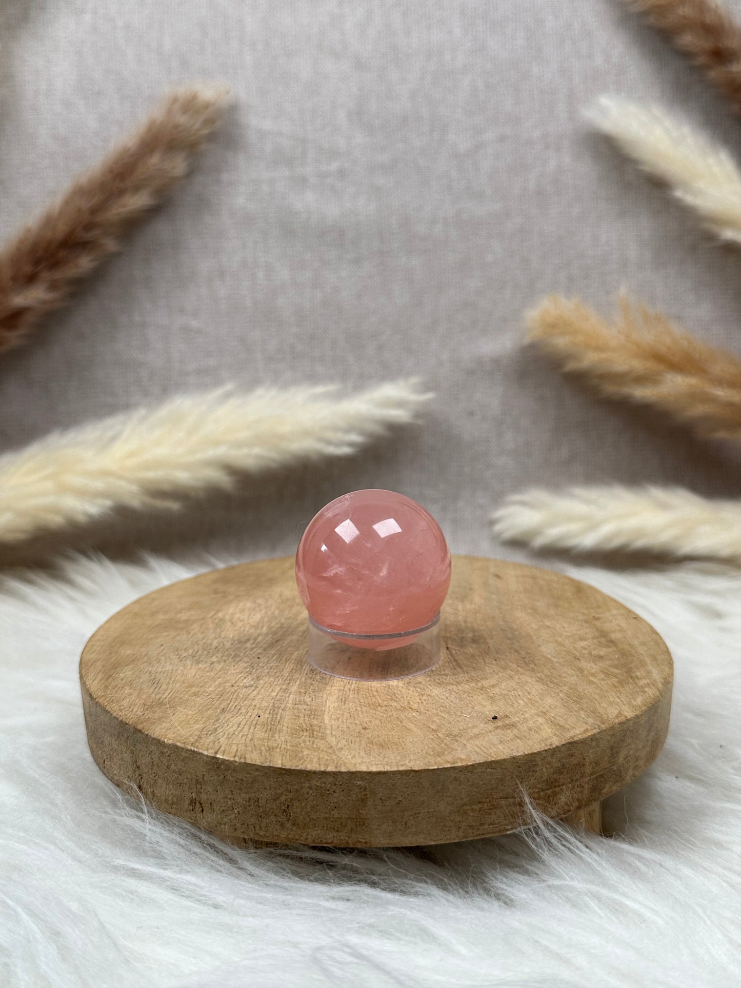Pinke Rosenquarz Kugel HQ (1)