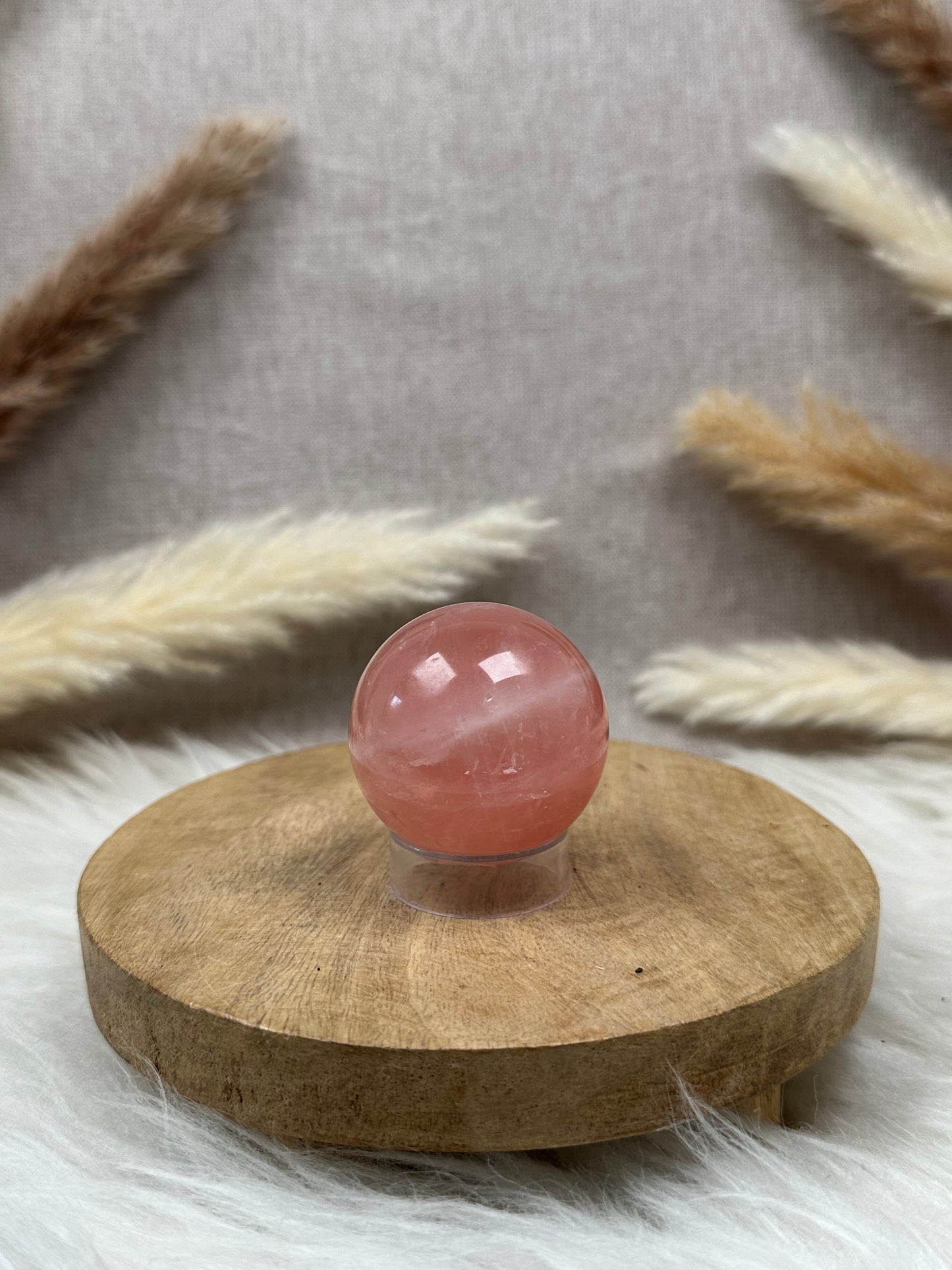 Pinke Rosenquarz Kugel HQ (2)