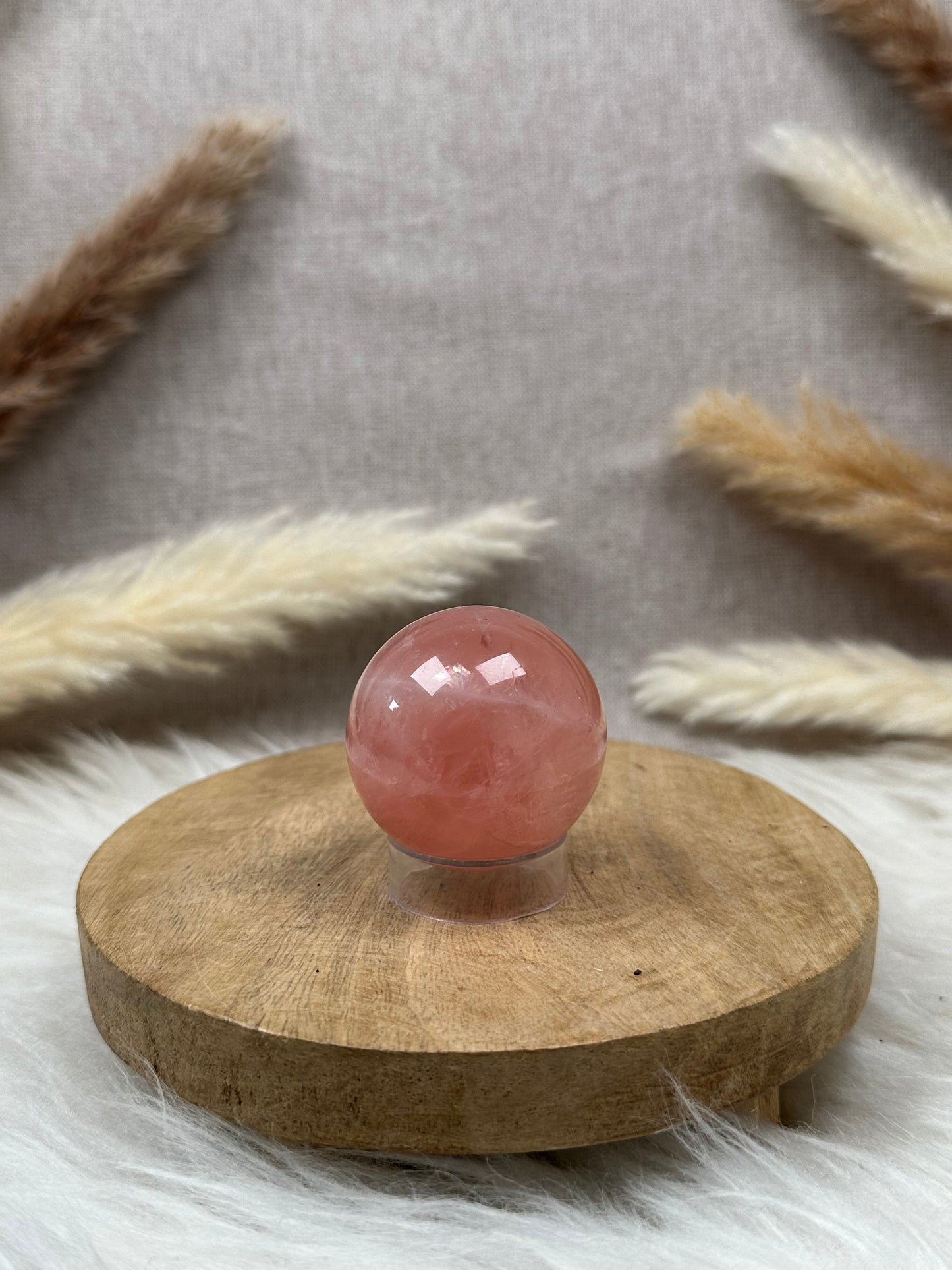 Pinke Rosenquarz Kugel HQ (2)