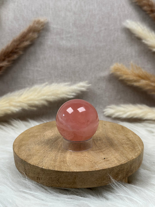 Pinke Rosenquarz Kugel HQ (2)
