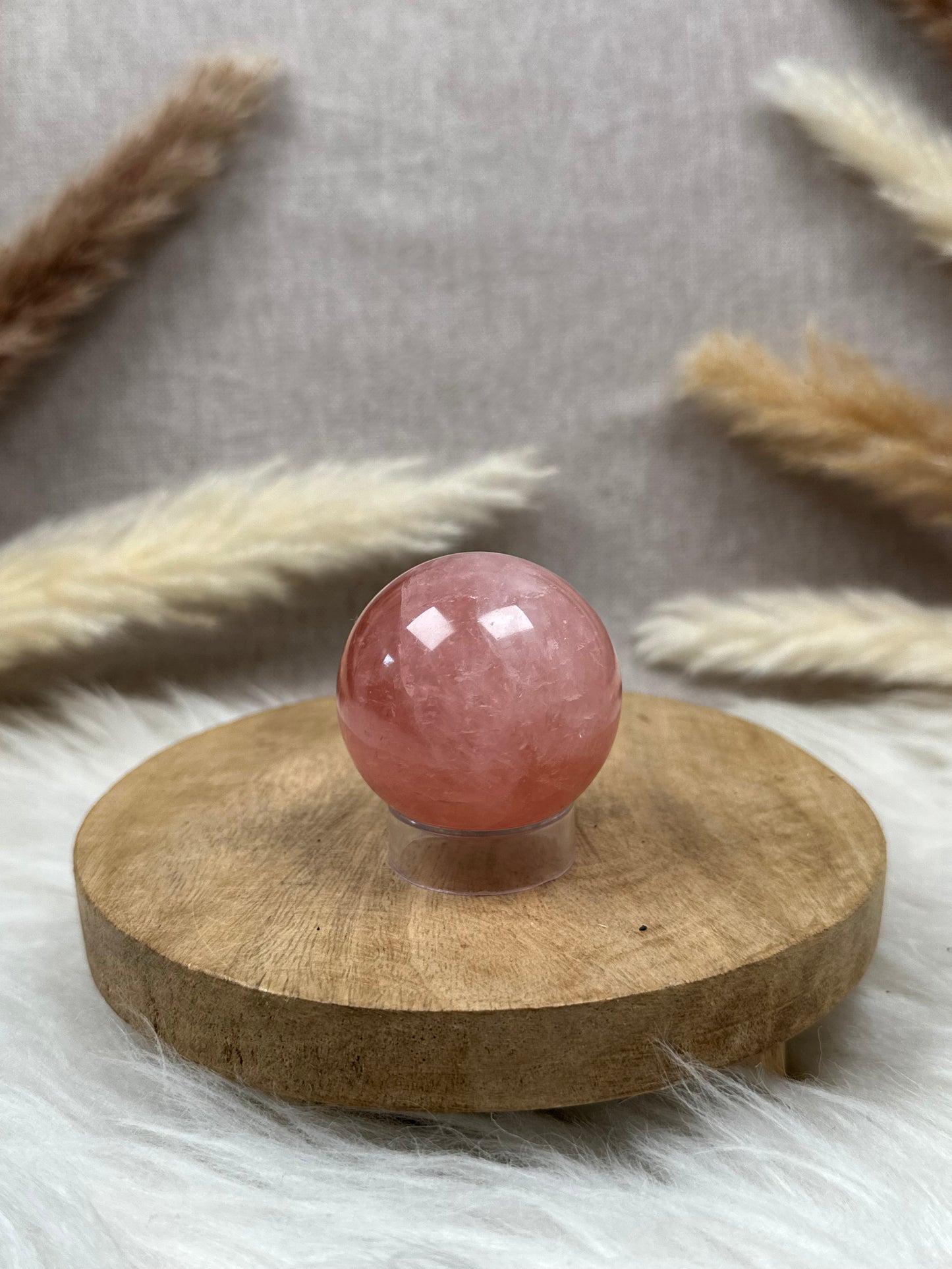 Pinke Rosenquarz Kugel HQ (3)