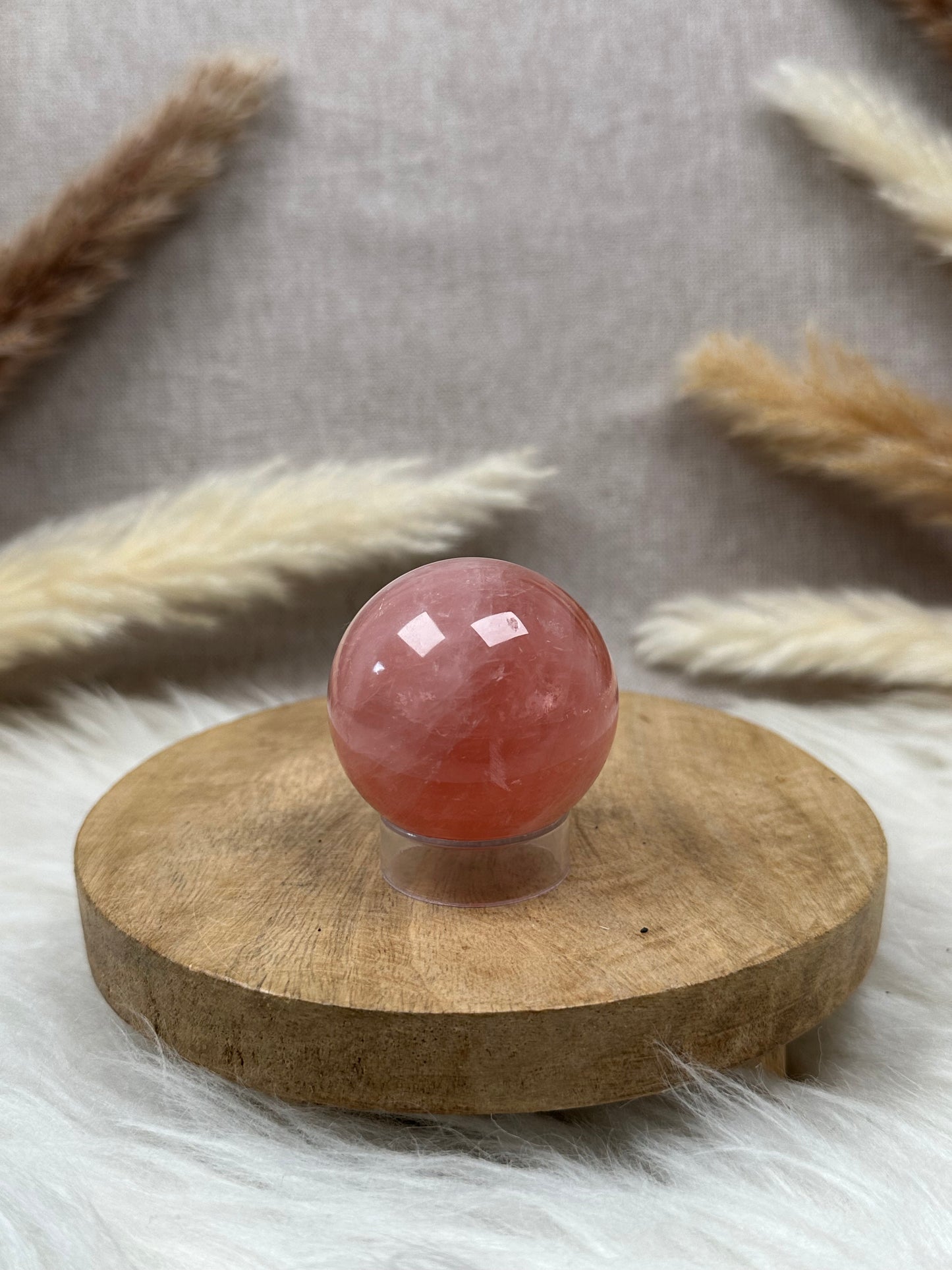 Pinke Rosenquarz Kugel HQ (3)