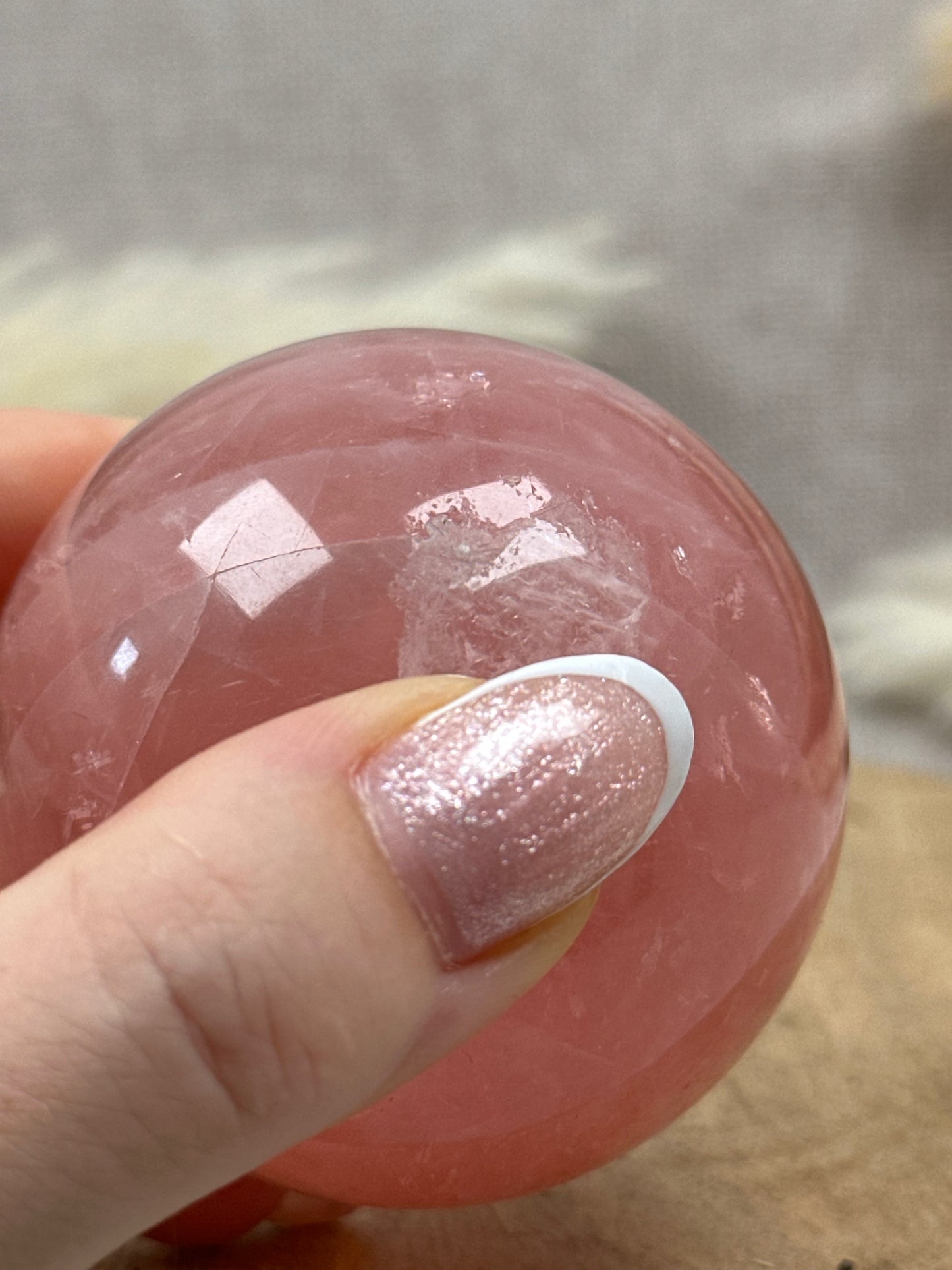 Pinke Rosenquarz Kugel HQ (8)