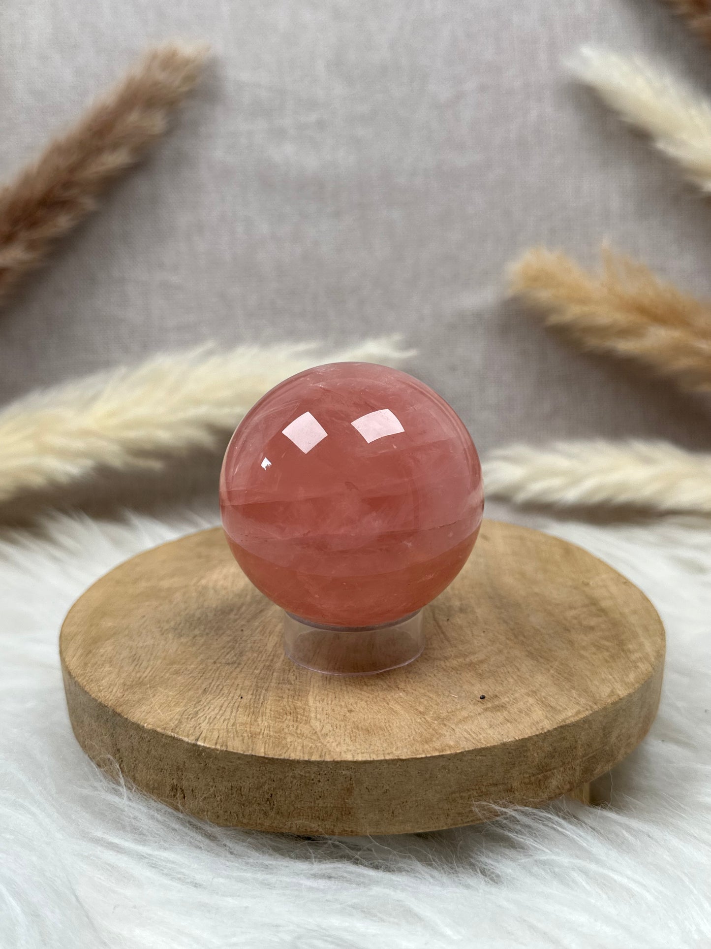 Pinke Rosenquarz Kugel HQ (9)