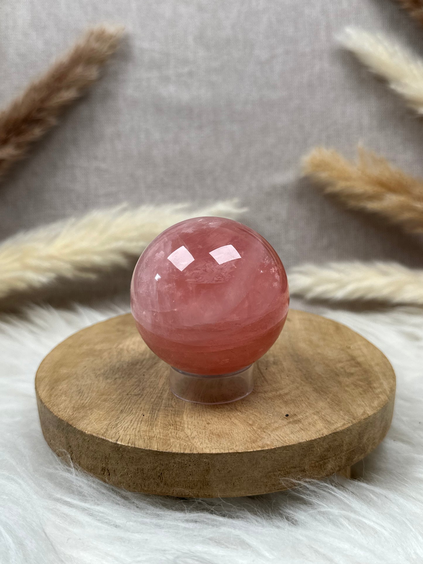 Pinke Rosenquarz Kugel HQ (9)