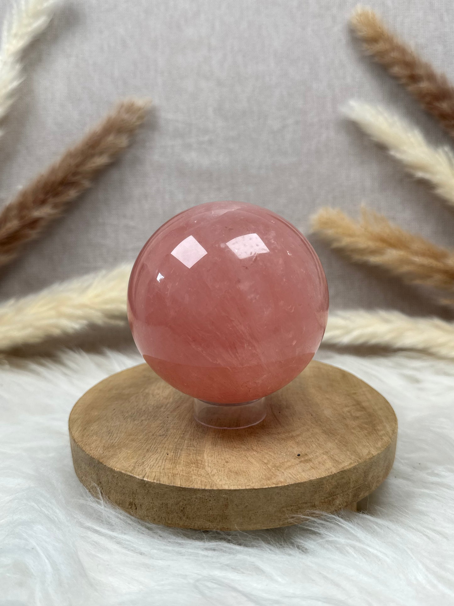 Pinke Rosenquarz Kugel HQ (11)