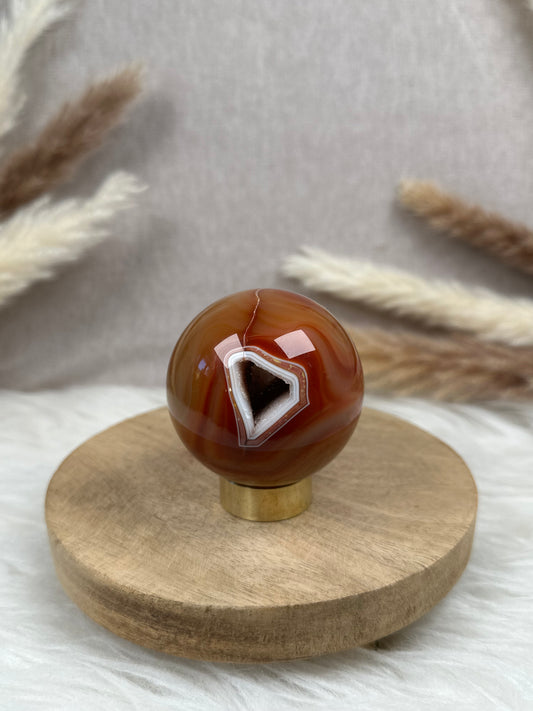 Karneol Kugel (1) mit Druse