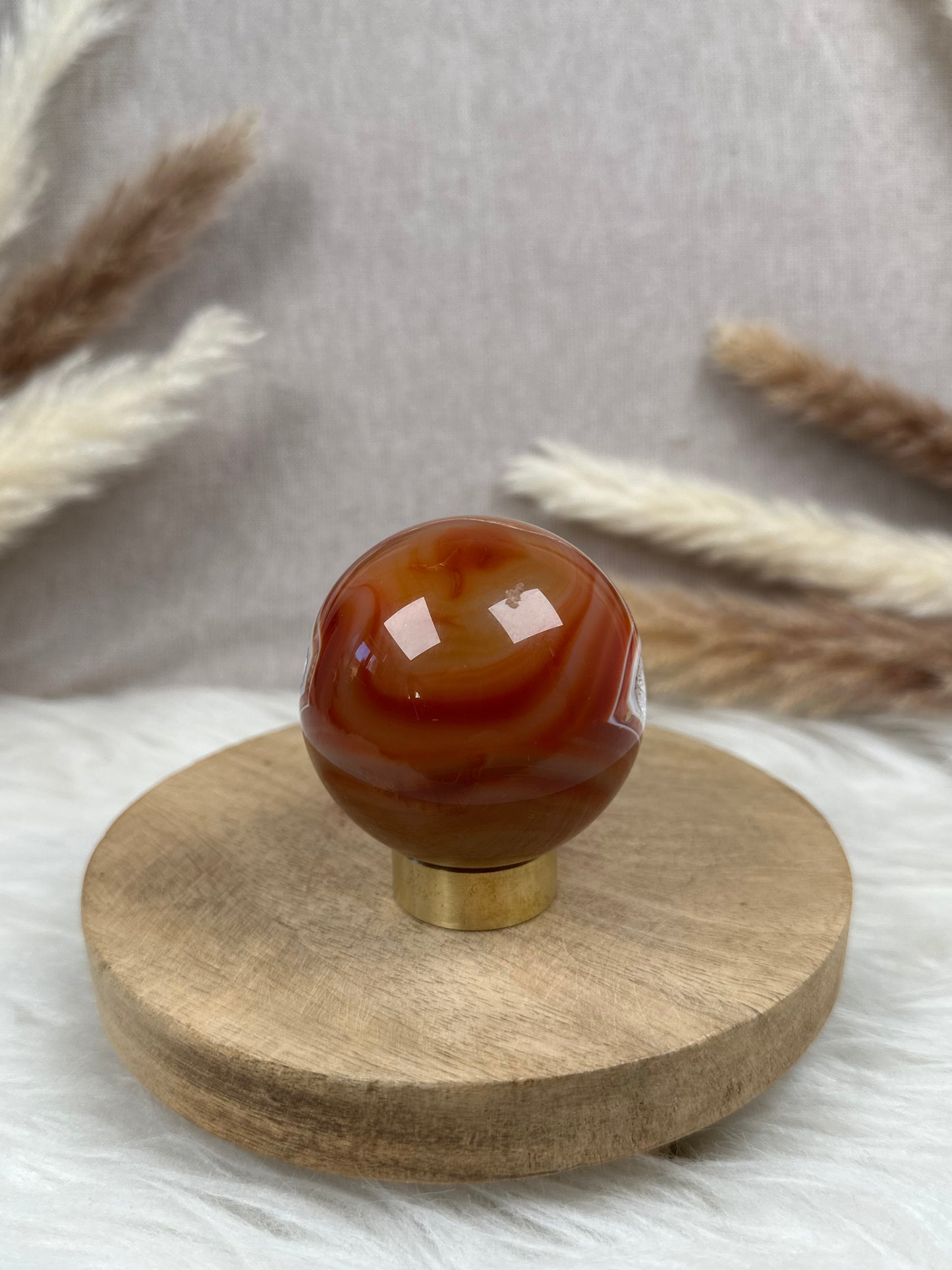 Karneol Kugel (1) mit Druse