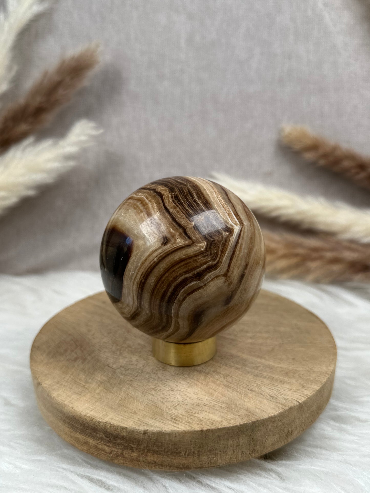 Schokoladen Calcit Kugel (1)