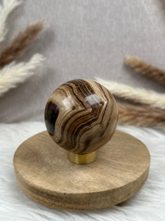 Schokoladen Calcit Kugel (1)